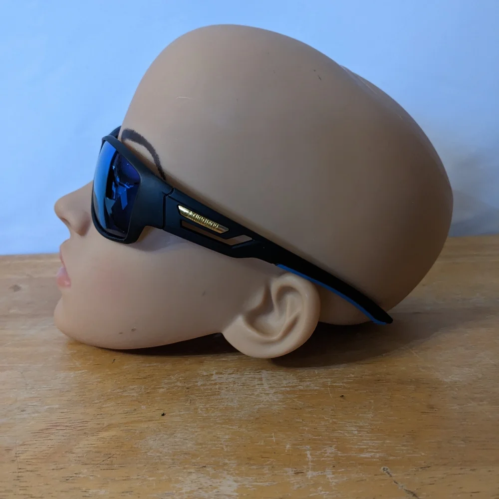 New LOISRUBY Blue Reflective Polarized Cycling Driving Sunglasses, T2MIS